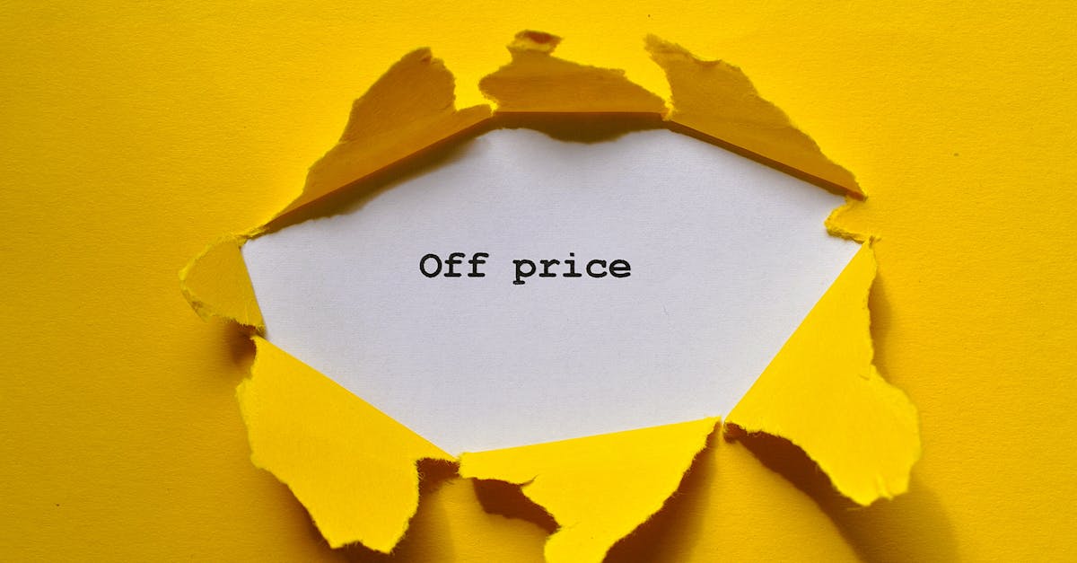 Yellow torn paper revealing 'Off price' for sale and discount promos.